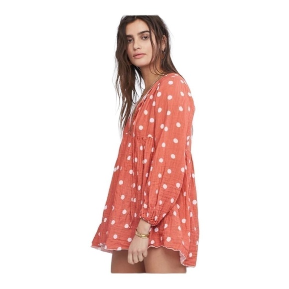 JEN'S Pirate Booty Capri Tunic in Polka Dot Persimmon - Picture 2 of 15